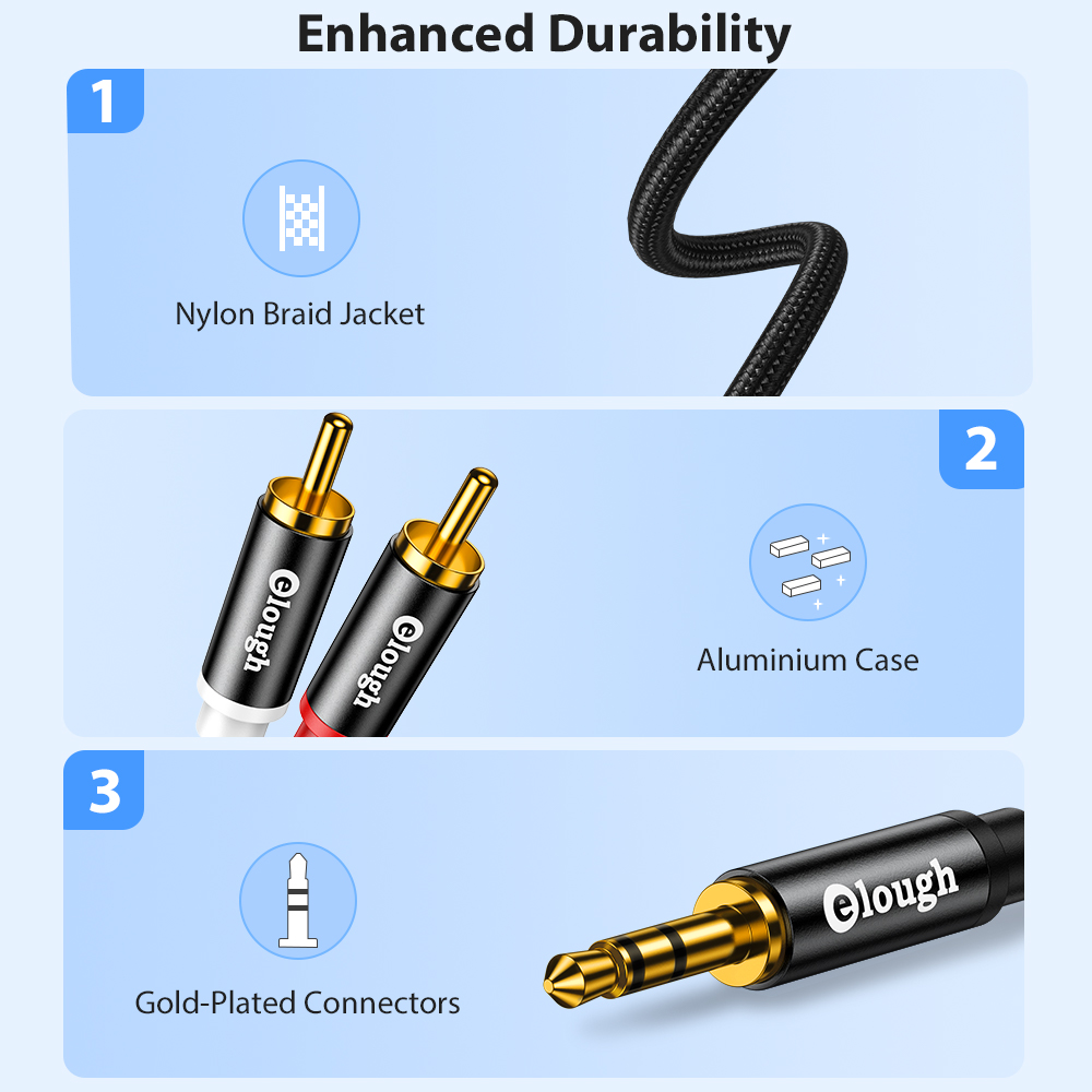 Elough RCA Cable AUX RCA Speak - Home Cinema Tv recension och pris
