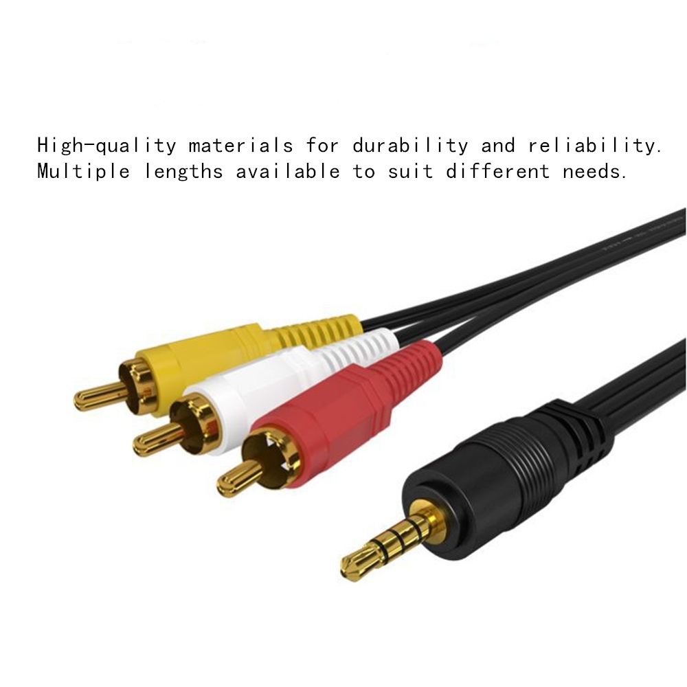 3.5mm to 3 RCA Audio Video Cab - Home Cinema Tv recension och pris